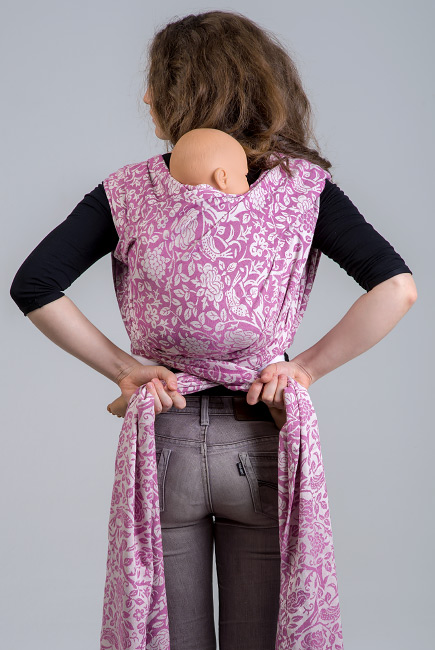 Инструкция к слинг-шарфу Diva за спиной: "двойное ребозо"