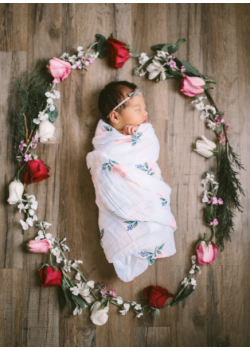 Муслиновая пеленка для новорожденных Diva большая, Rose Cotton