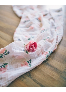 Муслиновая пеленка для новорожденных Diva большая, Rose Cotton