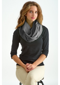 Накидка для кормления (милк снуд) муслиновая, Dark Grey