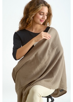 Накидка для кормления (милк-снуд) муслиновая, Khaki