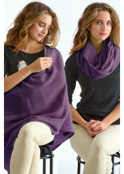 Накидка для кормления (милк снуд) муслиновая, Melanzana