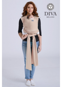 Трикотажный слинг-шарф для новорожденного Diva Stretchy, Beige