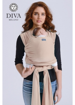 Трикотажный слинг-шарф для новорожденного Diva Stretchy, Beige