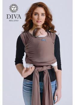 Трикотажный слинг-шарф для новорожденного Diva Stretchy, Moka