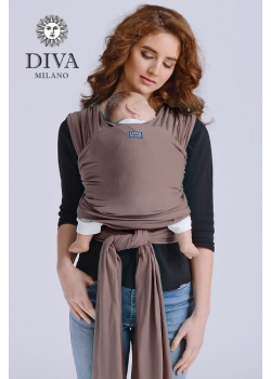 Трикотажный слинг-шарф для новорожденного Diva Stretchy, Moka