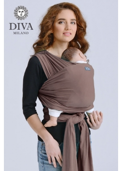 Трикотажный слинг-шарф для новорожденного Diva Stretchy, Moka