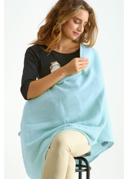 Накидка для кормления (милк снуд) муслиновая, Green Mint