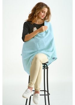 Накидка для кормления (милк снуд) муслиновая, Green Mint