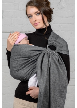 Слинг с кольцами для новорожденных Diva Basico, Charcoal