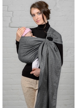 Слинг с кольцами для новорожденных Diva Basico, Charcoal