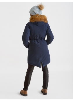 Слингокуртка зимняя - парка для беременных 3 в 1 с мехом, синий