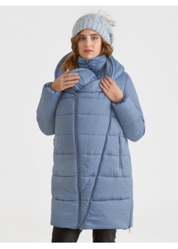 Слингокуртка зимняя (трансформер) 3в1, цвет серо-голубой