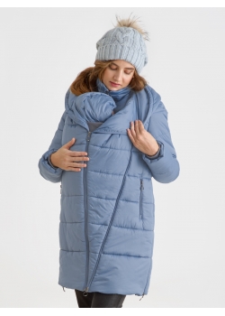 Слингокуртка зимняя (трансформер) 3в1, цвет серо-голубой