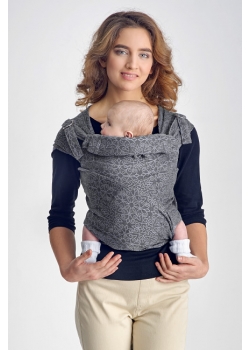 Май-слинг Diva Basico, Charcoal с капюшоном