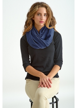 Накидка для кормления (милк снуд) муслиновая, Dark Blue