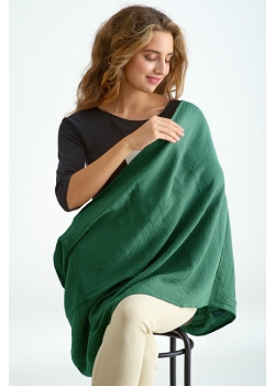 Милк-снуд (Накидка для кормления) муслиновый, Изумруд