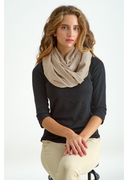 Накидка для кормления (милк-снуд) муслиновая, телесный