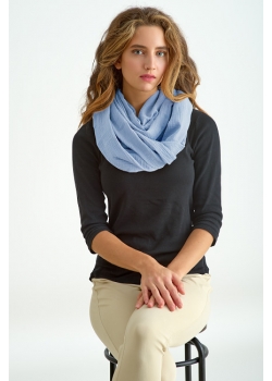 Накидка для кормления (милк-снуд) муслиновая, Denim