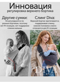 Слинг сумка на бедро с рождения Diva Milano, Luna