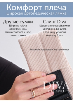 Слинг сумка на бедро с рождения Diva Milano, Luna