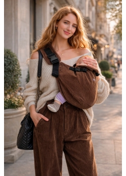 Слинг переноска на бедро Diva Milano, Velvet Brown