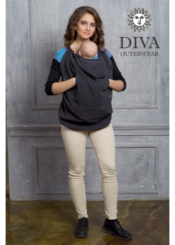 Слингонакидка из шерсти Diva Outerwear Antracite (графит)