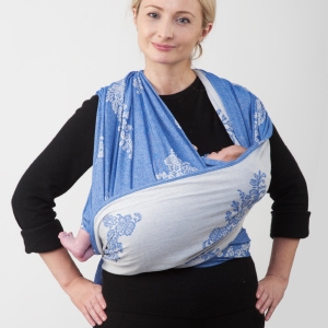 Инструкция к слингу-шарфу: Колыбелька из креста над карманом (с рождения)