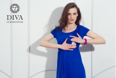 Платье для кормящих и беременных Diva Nursingwear Dalia, цвет Azzurro