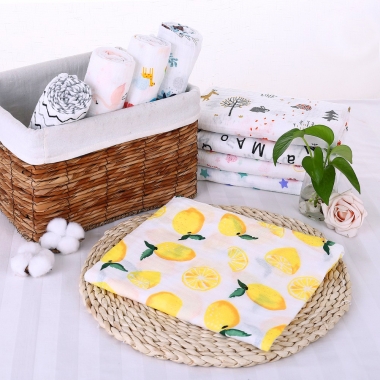 Муслиновая пеленка для новорожденных с бамбуком Diva большая, Lemon Bamboo