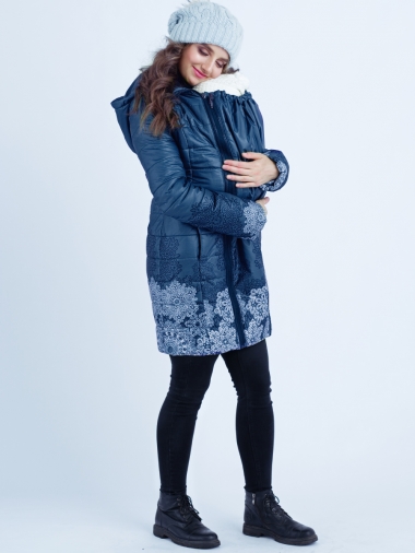 Слингокуртка зимняя 3 в 1 Diva Outerwear Azzurro Snowflakes