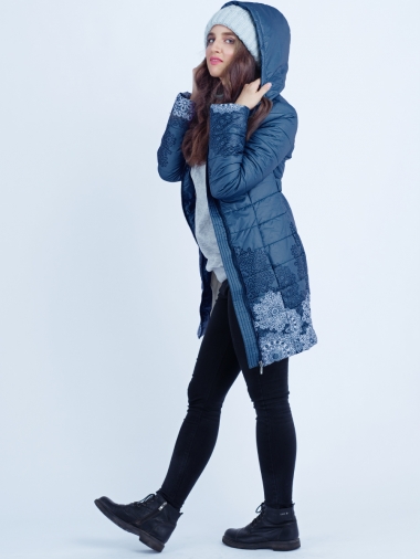 Слингокуртка зимняя 3 в 1 Diva Outerwear Azzurro Snowflakes