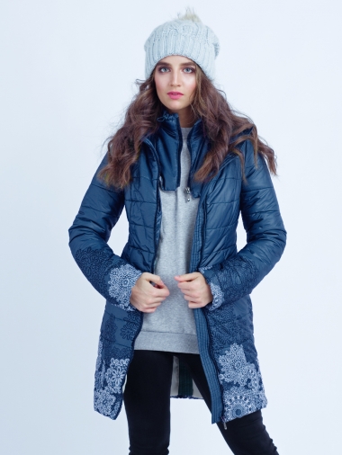 Слингокуртка зимняя 3 в 1 Diva Outerwear Azzurro Snowflakes