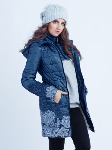 Слингокуртка зимняя 3 в 1 Diva Outerwear Azzurro Snowflakes