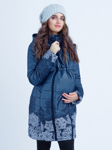 Слингокуртка зимняя 3 в 1 Diva Outerwear Azzurro Snowflakes