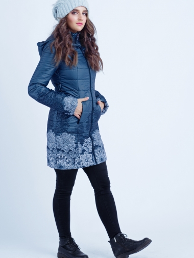 Слингокуртка зимняя 3 в 1 Diva Outerwear Azzurro Snowflakes