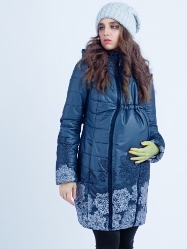 Слингокуртка зимняя 3 в 1 Diva Outerwear Azzurro Snowflakes