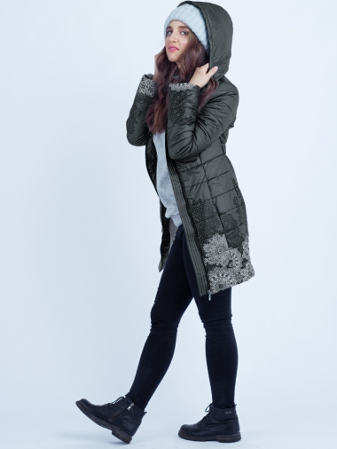 Слингокуртка зимняя 3 в 1 Diva Outerwear Nero Snowflakes