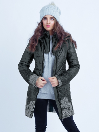 Слингокуртка зимняя 3 в 1 Diva Outerwear Nero Snowflakes