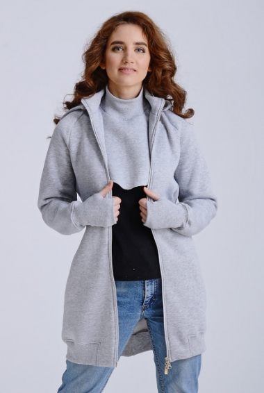 Слинготолстовка (слингокофта) для беременных Diva Outerwear 3в1, Nebbia