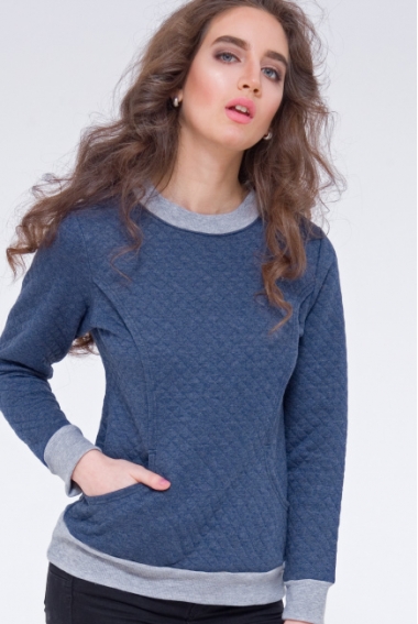 Толстовка для кормящих и беременных из капитония Diva Amelia, Notte