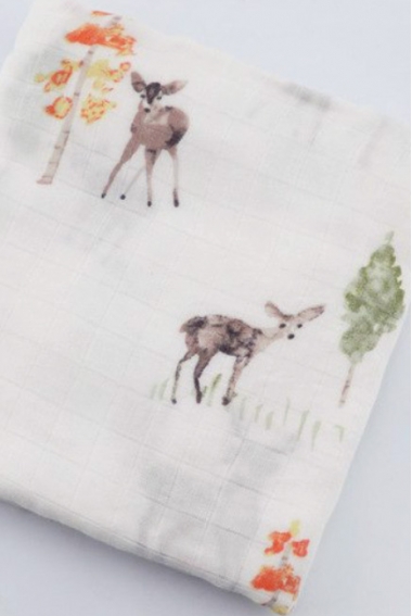 Муслиновая пеленка для новорожденных с бамбуком Diva большая, Deer