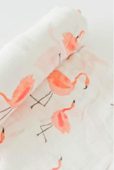 Муслиновая пеленка для новорожденных Diva большая, Flamingo Cotton
