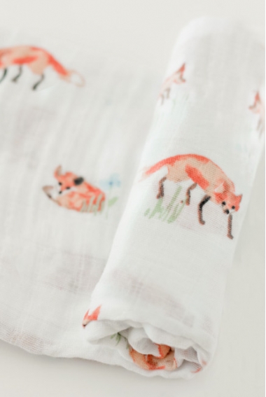 Муслиновая пеленка для новорожденных с бамбуком Diva большая, Fox Bamboo
