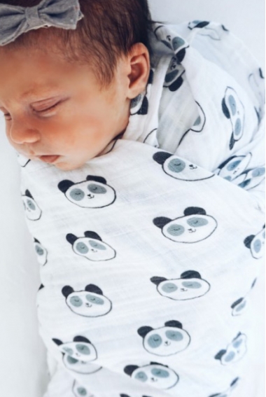 Муслиновая пеленка для новорожденных Diva большая, Panda