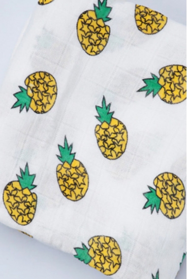 Муслиновая пеленка для новорожденных с бамбуком Diva большая, Pineapple