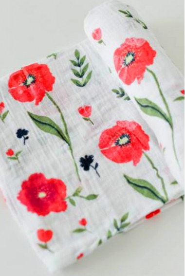 Муслиновая пеленка для новорожденных Diva большая, Poppy
