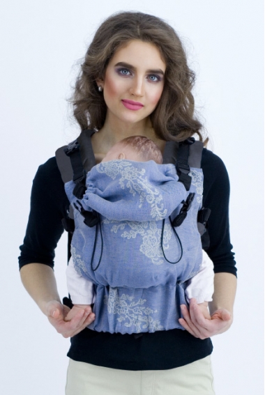 Эрго-рюкзак для новорожденных Diva Milano Reticella Notte Simple One! со льном