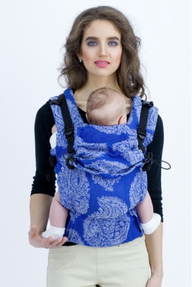 Эрго-рюкзак Diva Essenza Azzurro Linen One! со льном