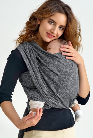 Слинг-шарф для новорожденных Diva Basico, Charcoal Слинг-шарф для новорожденных Diva Basico, Charcoal